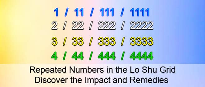 Repeated Numbers in Lo Shu Grid